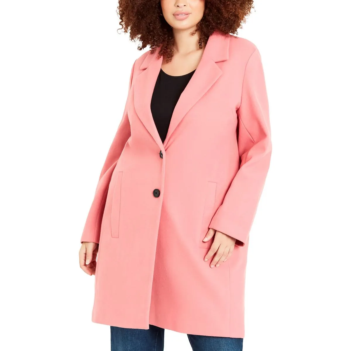 Crombie Womens Knit Midi Walker Coat