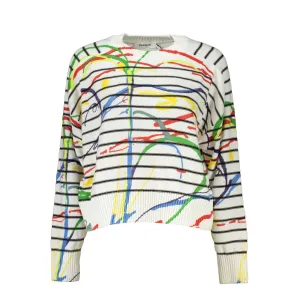 Desigual Chic Contrast Detail Crew Neck Women's Sweater