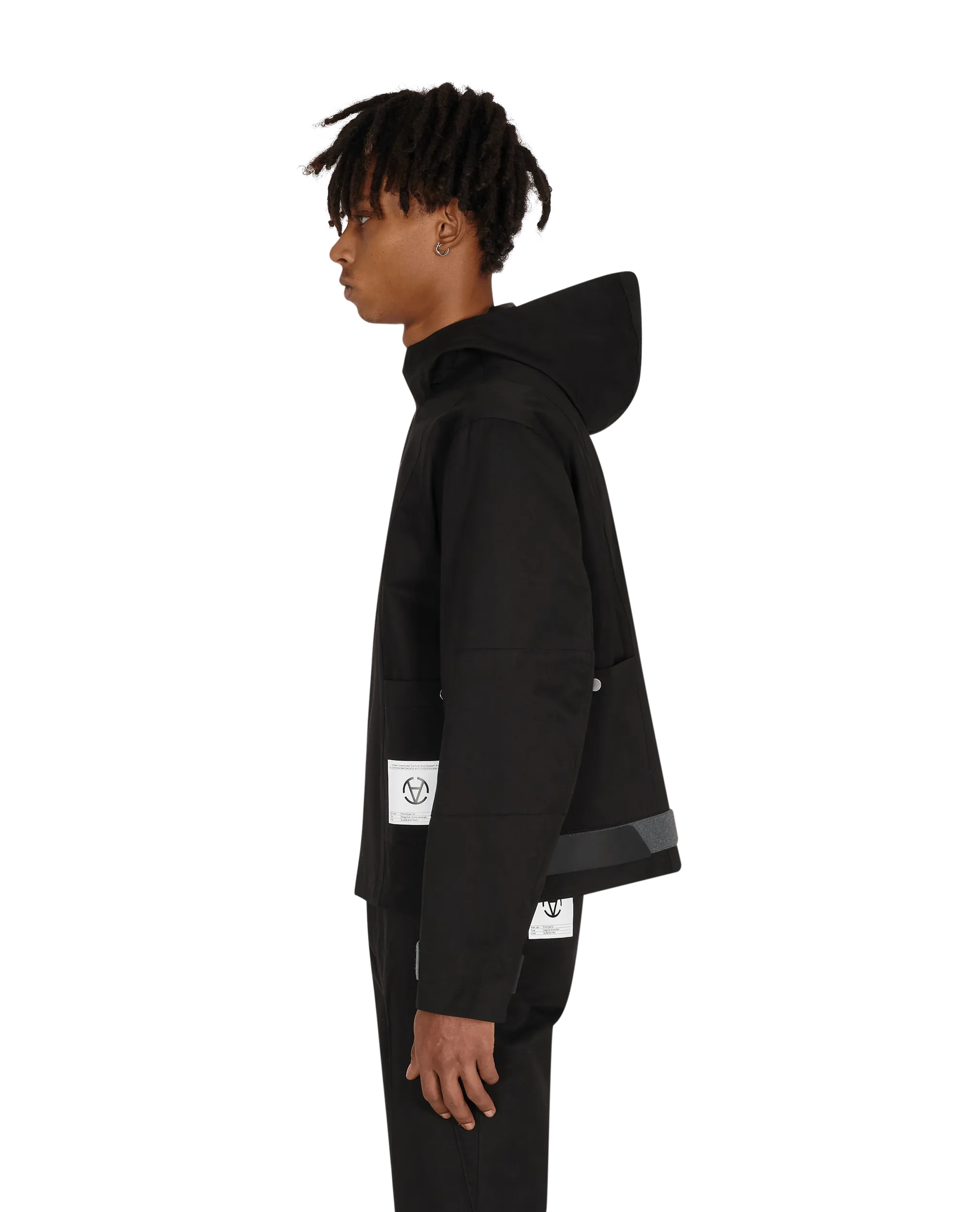 Diagonal Yuma Anorak Black