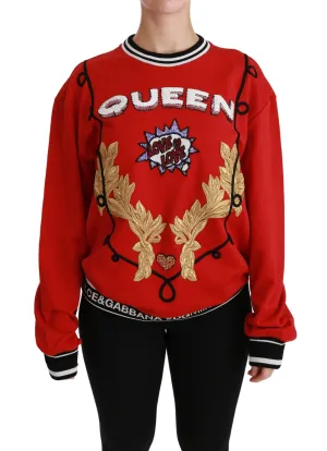 Dolce & Gabbana Radiant Sequined Crew Neck Women's Sweater