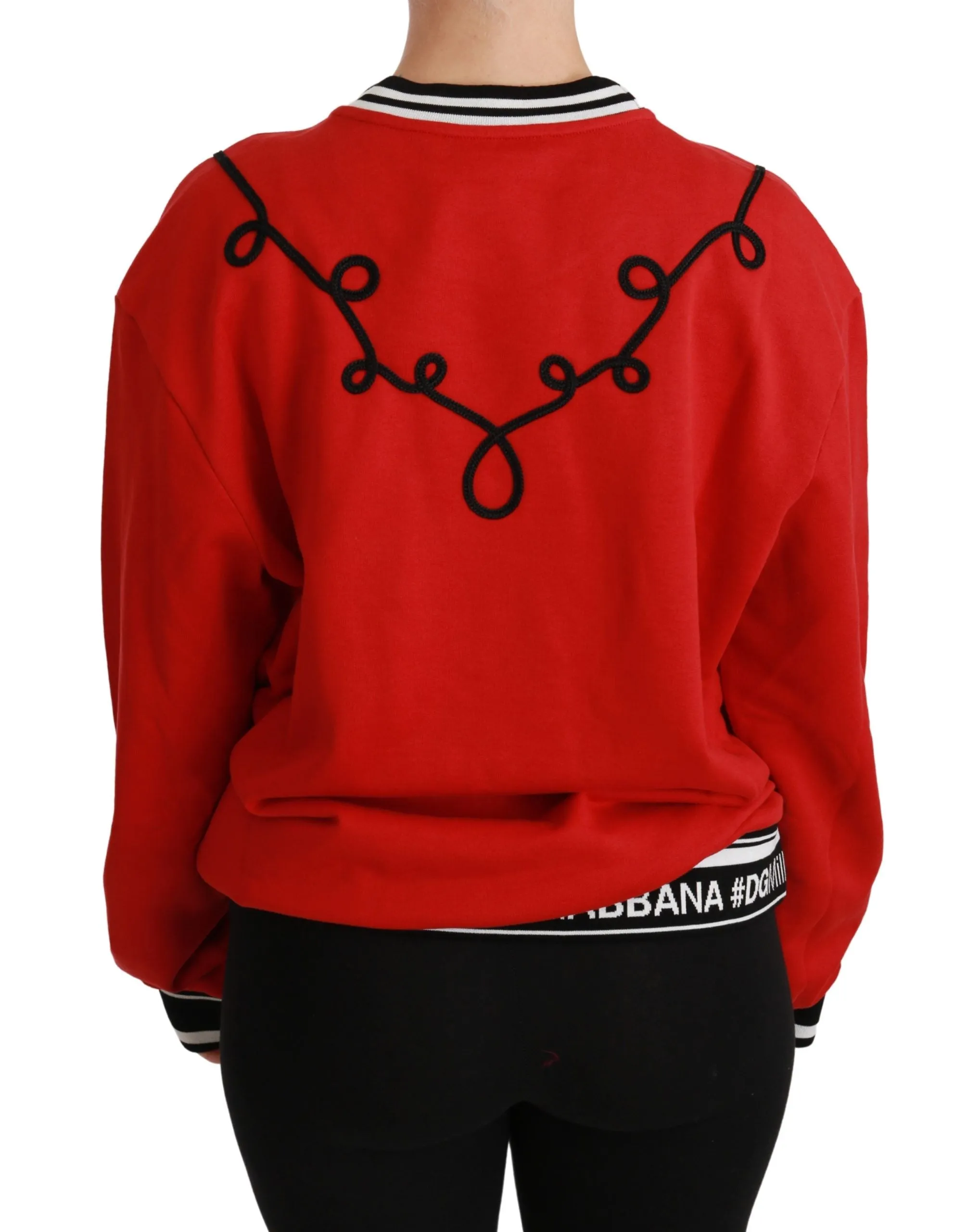 Dolce & Gabbana Radiant Sequined Crew Neck Women's Sweater