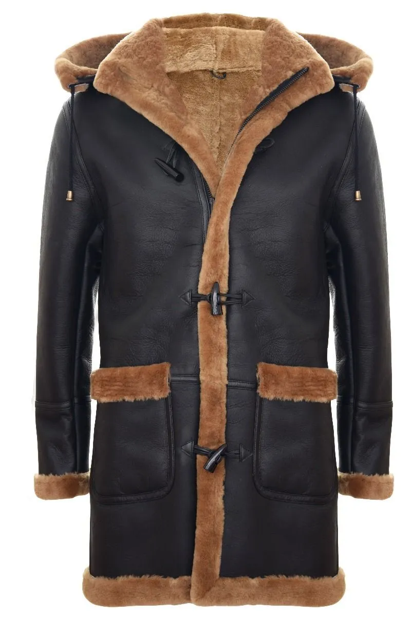 Duffle Sheepskin Coat WW2 Hood