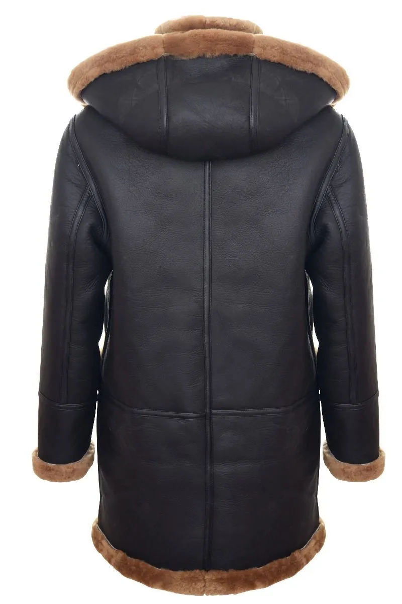 Duffle Sheepskin Coat WW2 Hood