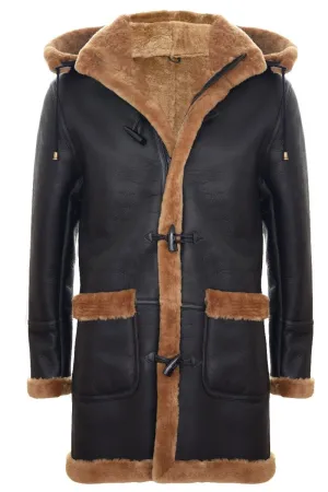 Duffle Sheepskin Coat WW2 Hood
