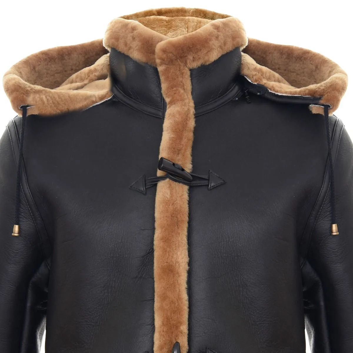 Duffle Sheepskin Coat WW2 Hood