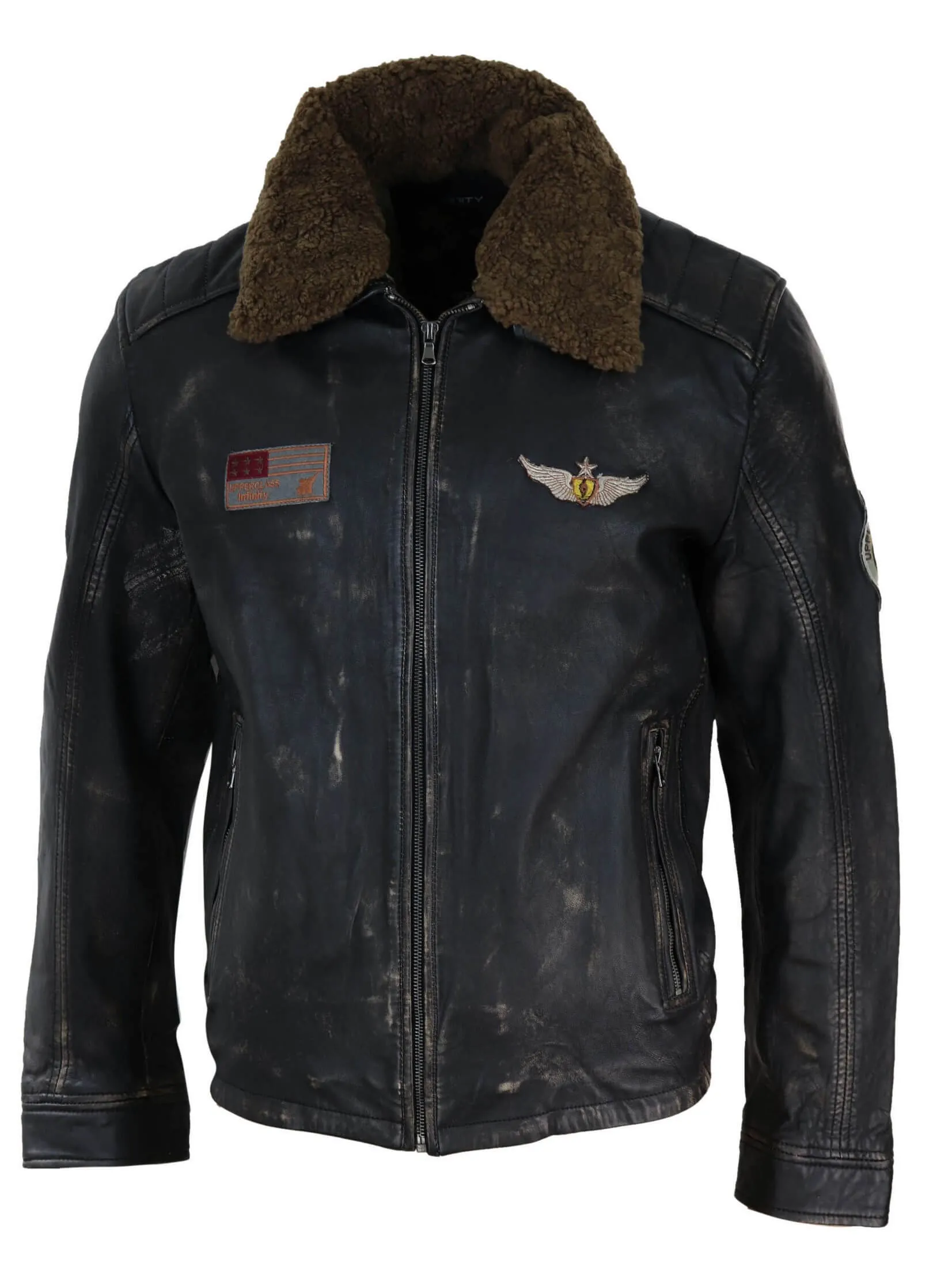 Flying Aviator Jacket With Collar