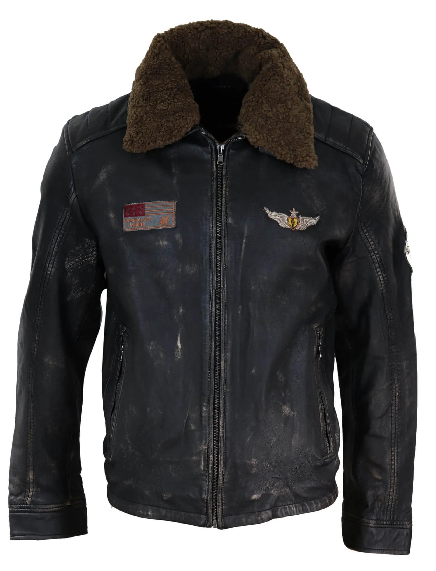 Flying Aviator Jacket With Collar