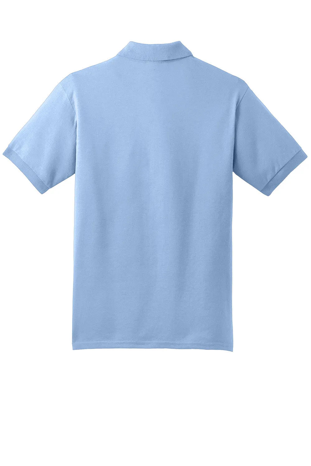 Gildan Mens DryBlend Moisture Wicking Short Sleeve Polo Shirt - Light Blue