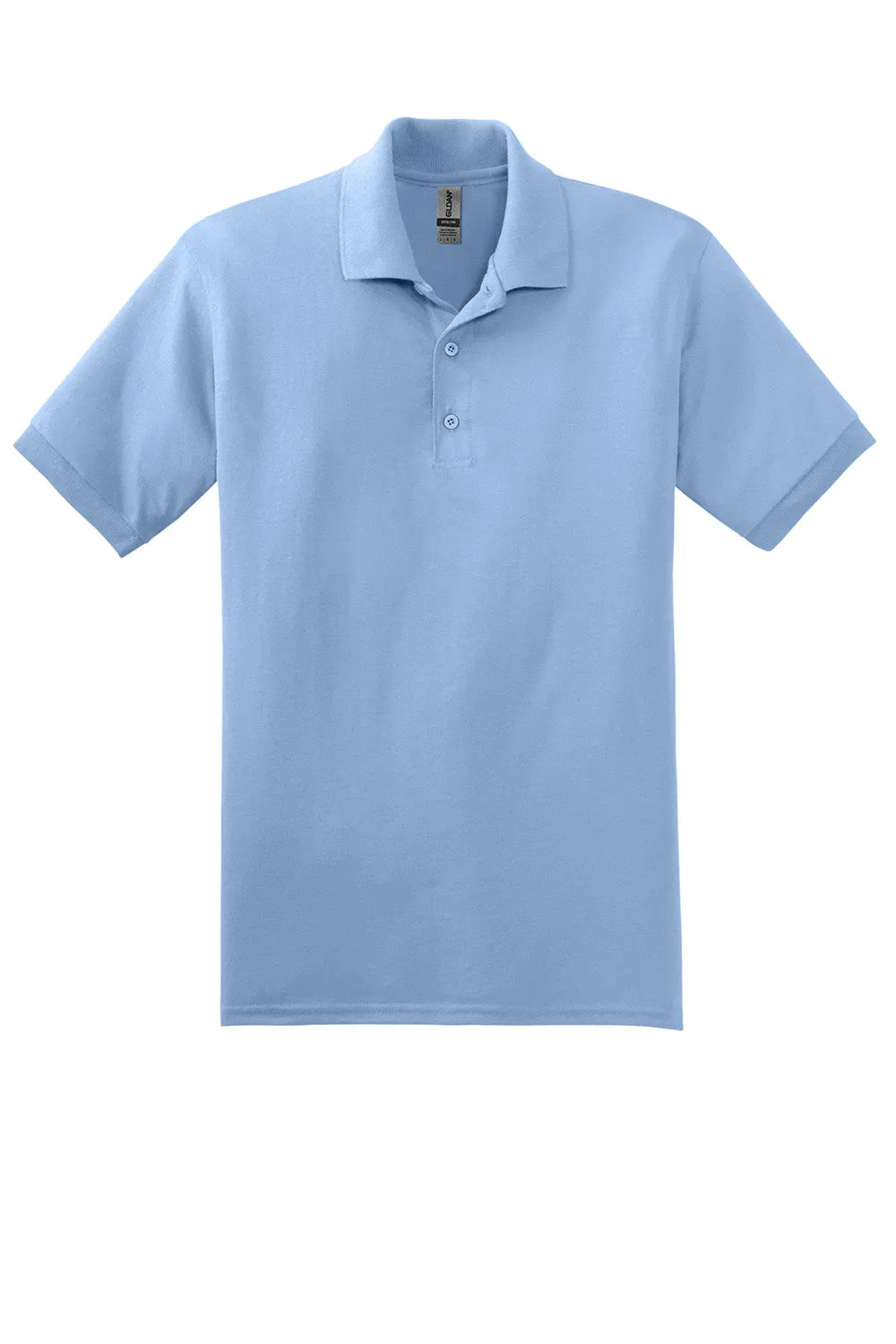 Gildan Mens DryBlend Moisture Wicking Short Sleeve Polo Shirt - Light Blue