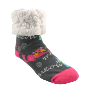 Grey Cats Meow - Original Size Pudus Slipper Socks