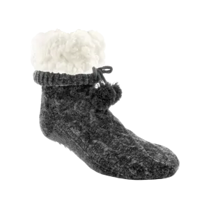 Grey Chenille - Original Size Pudus Slipper Socks