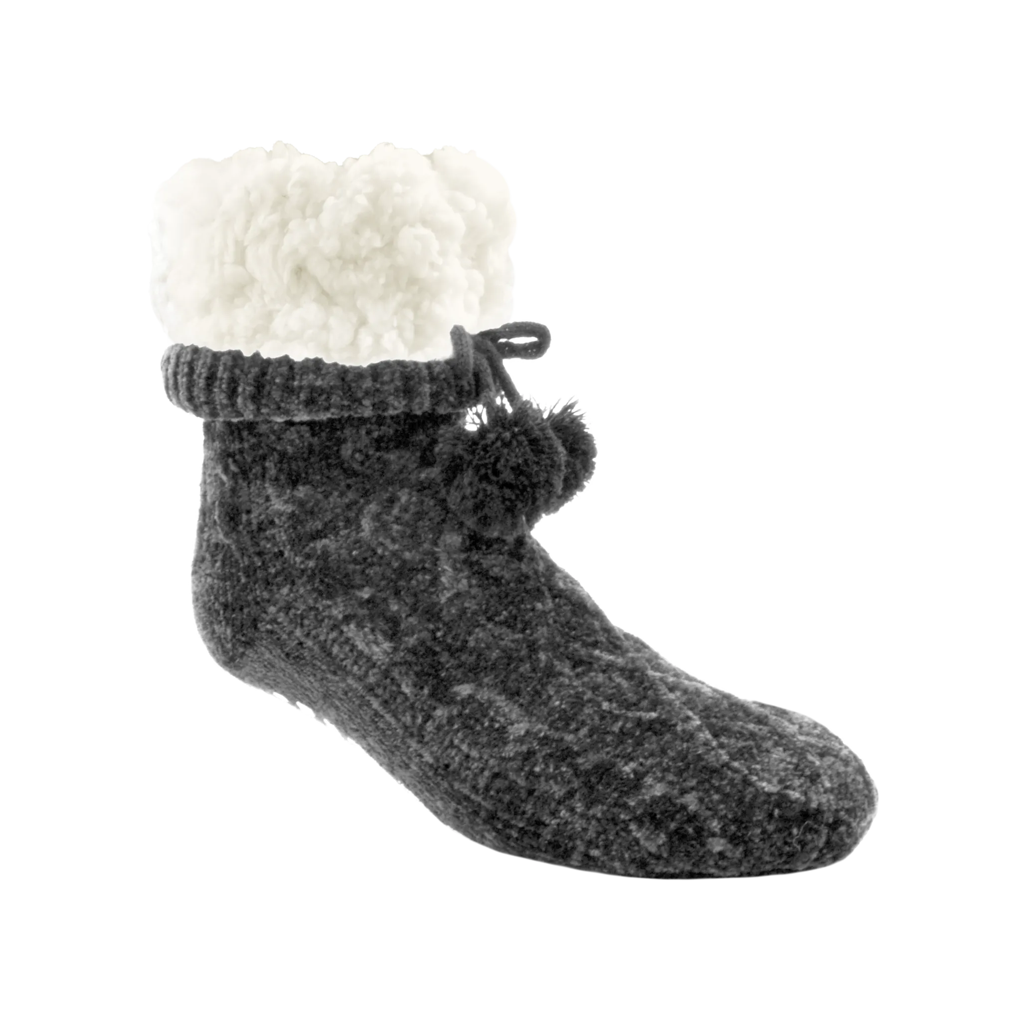Grey Chenille - Original Size Pudus Slipper Socks