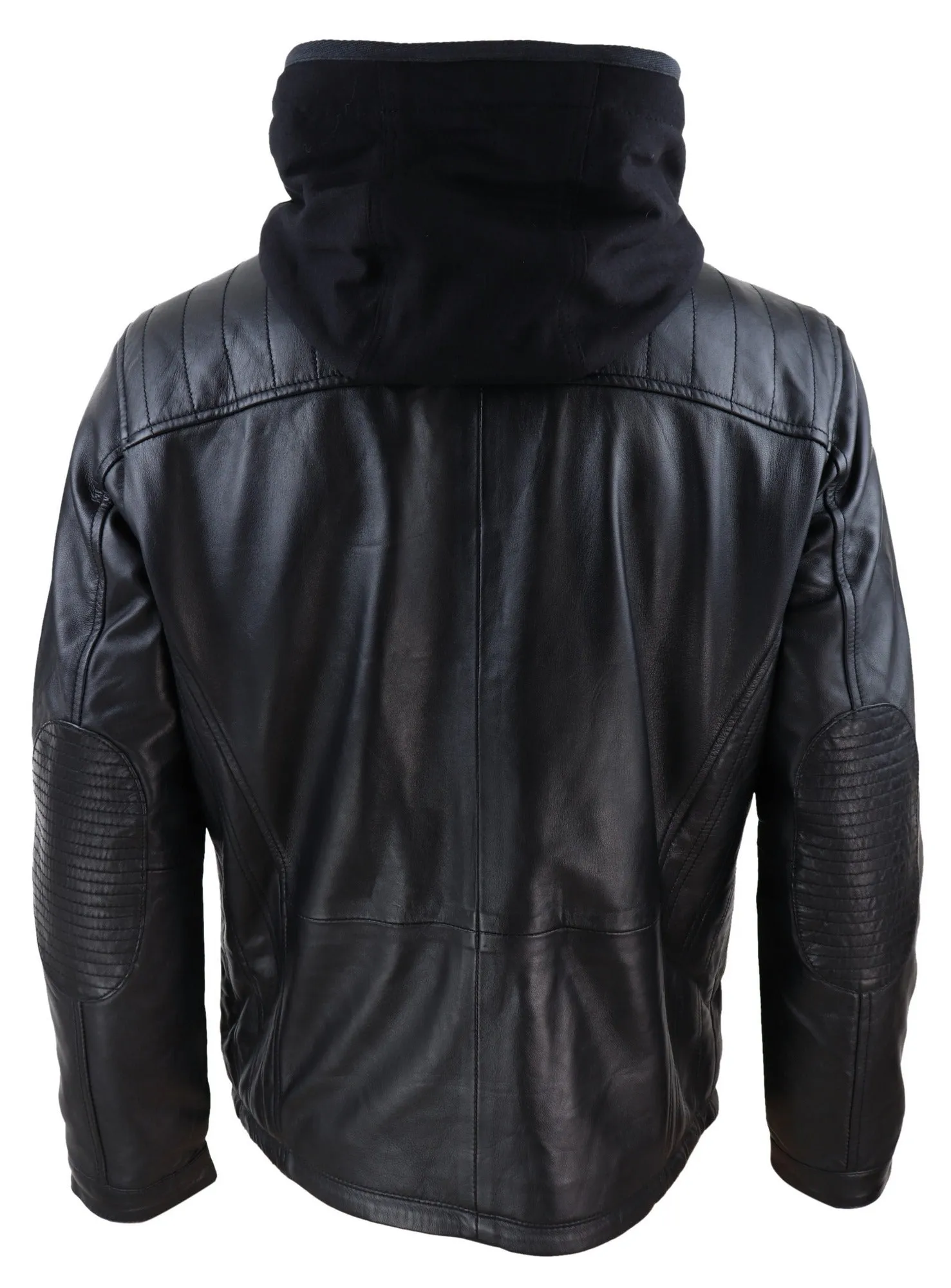 Hoodie Leather Jacket
