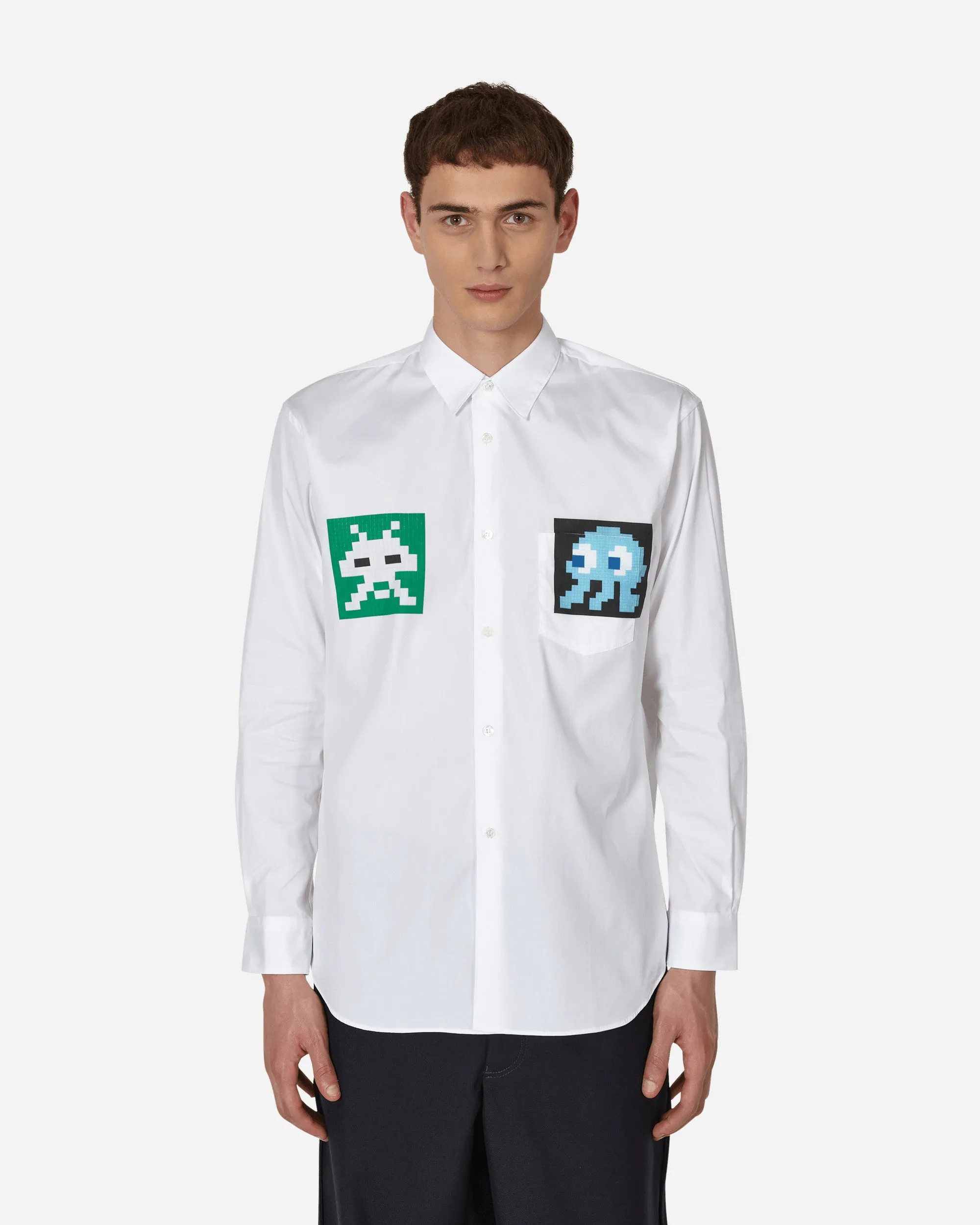 Invader Poplin Shirt White
