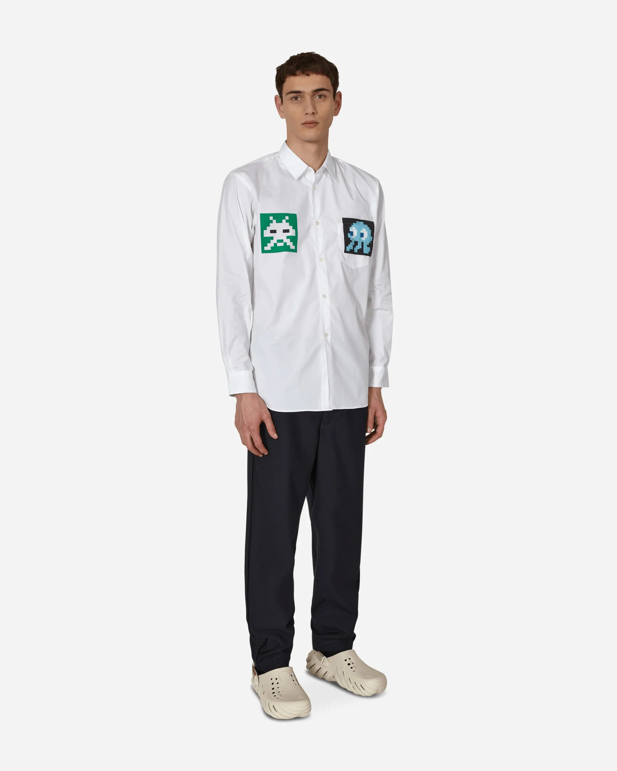 Invader Poplin Shirt White