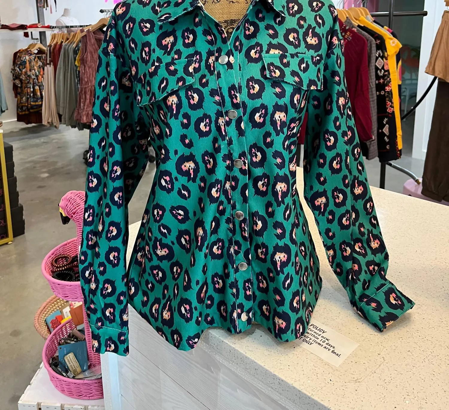 Iris Shacket In Teal