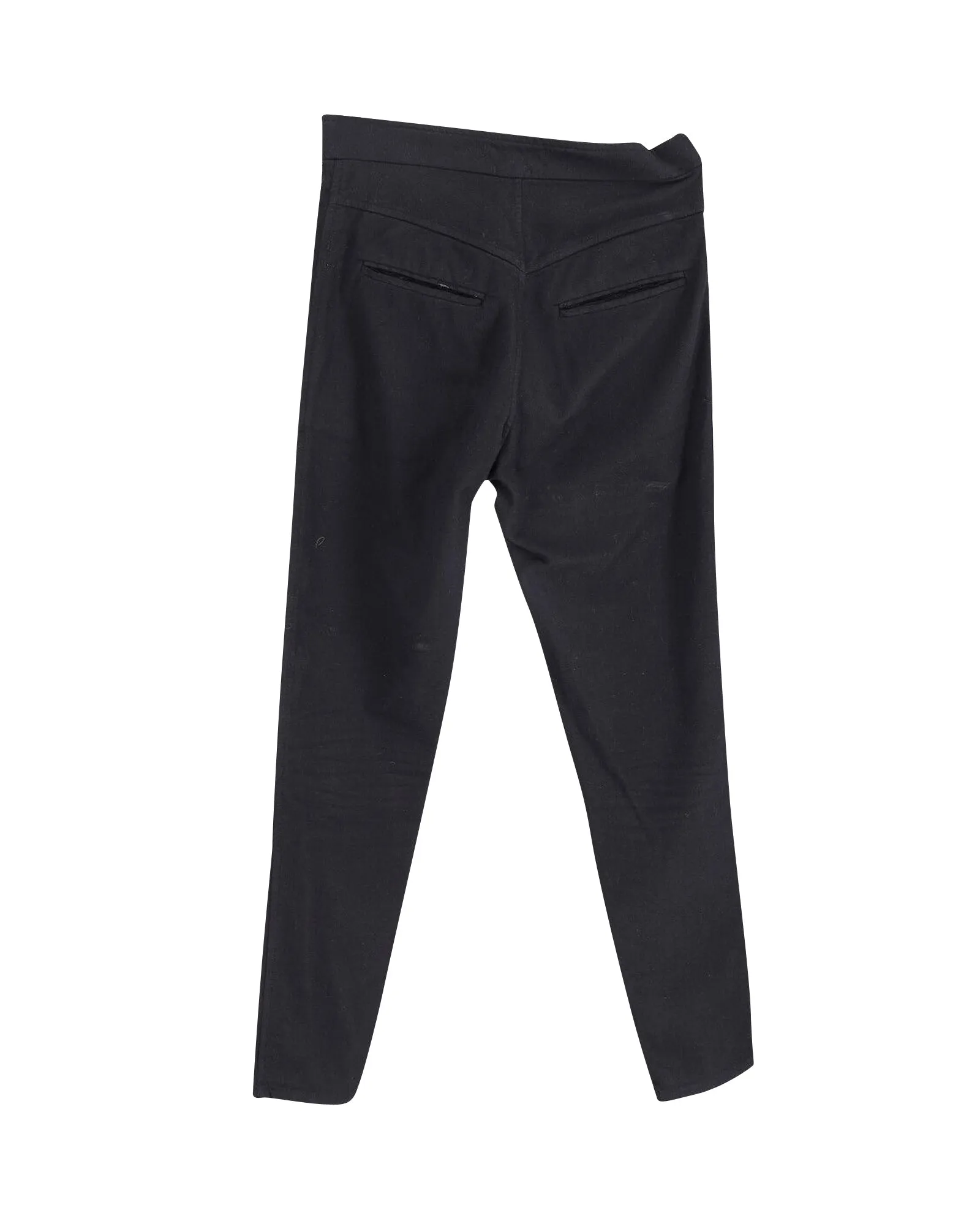 Isabel Marant Zipper Trousers in Black Cotton