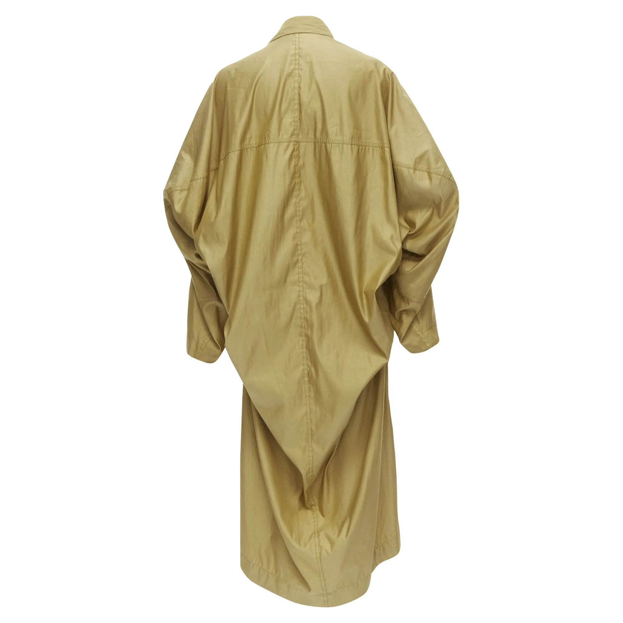 Issey Miyake parachute draped back trench coat