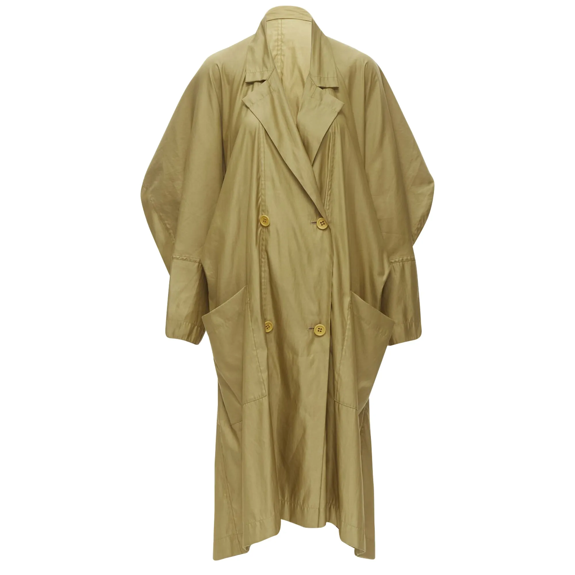 Issey Miyake parachute draped back trench coat