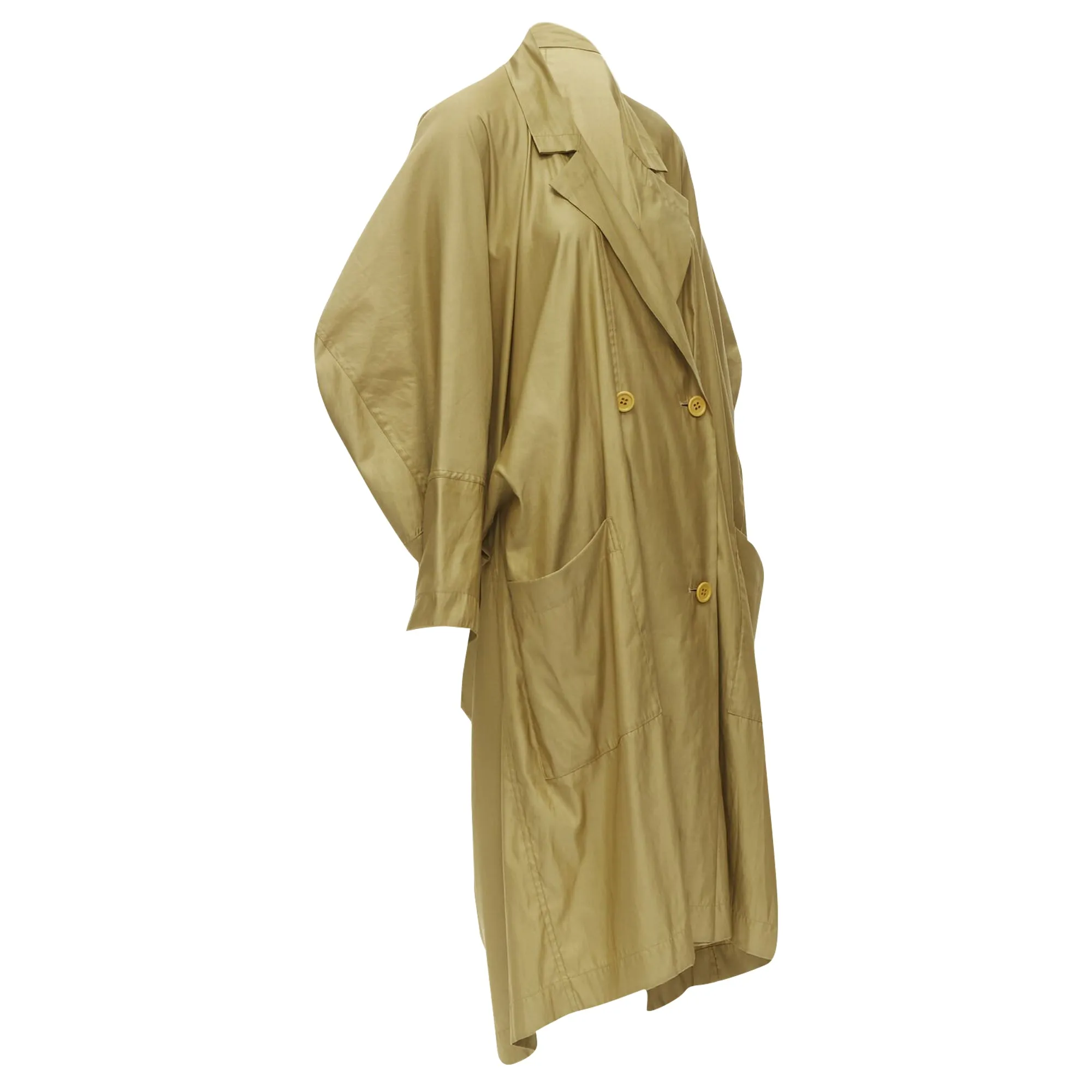 Issey Miyake parachute draped back trench coat