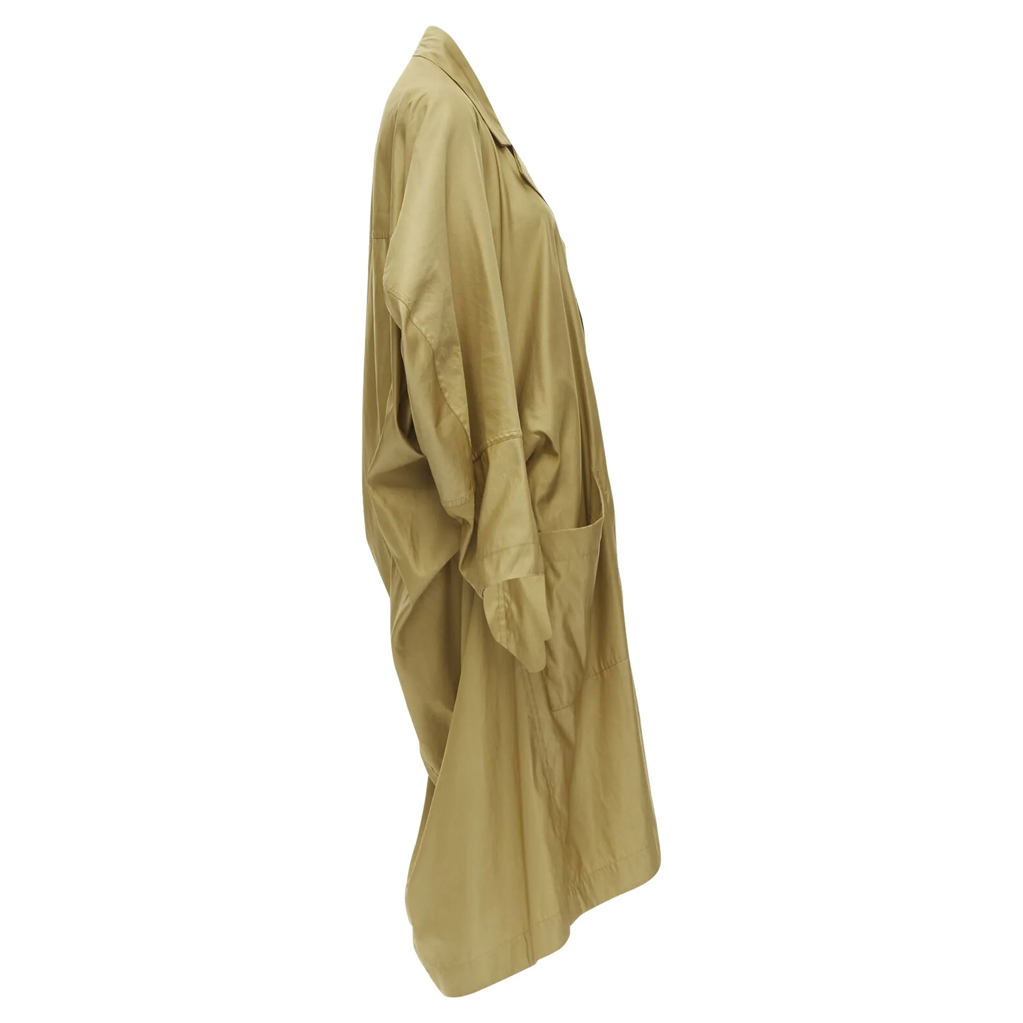 Issey Miyake parachute draped back trench coat