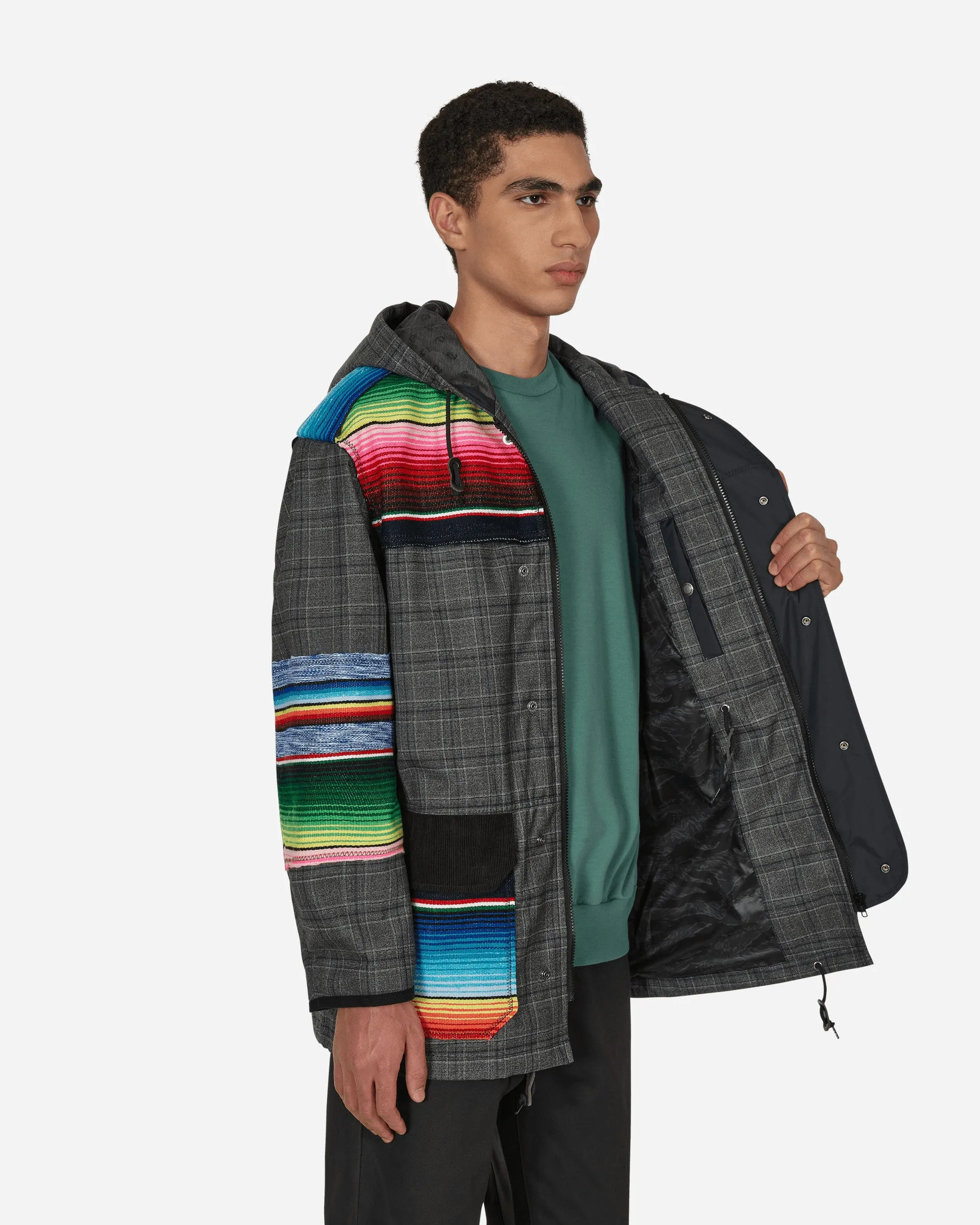 Jay Kay Striped Check Jacket Grey