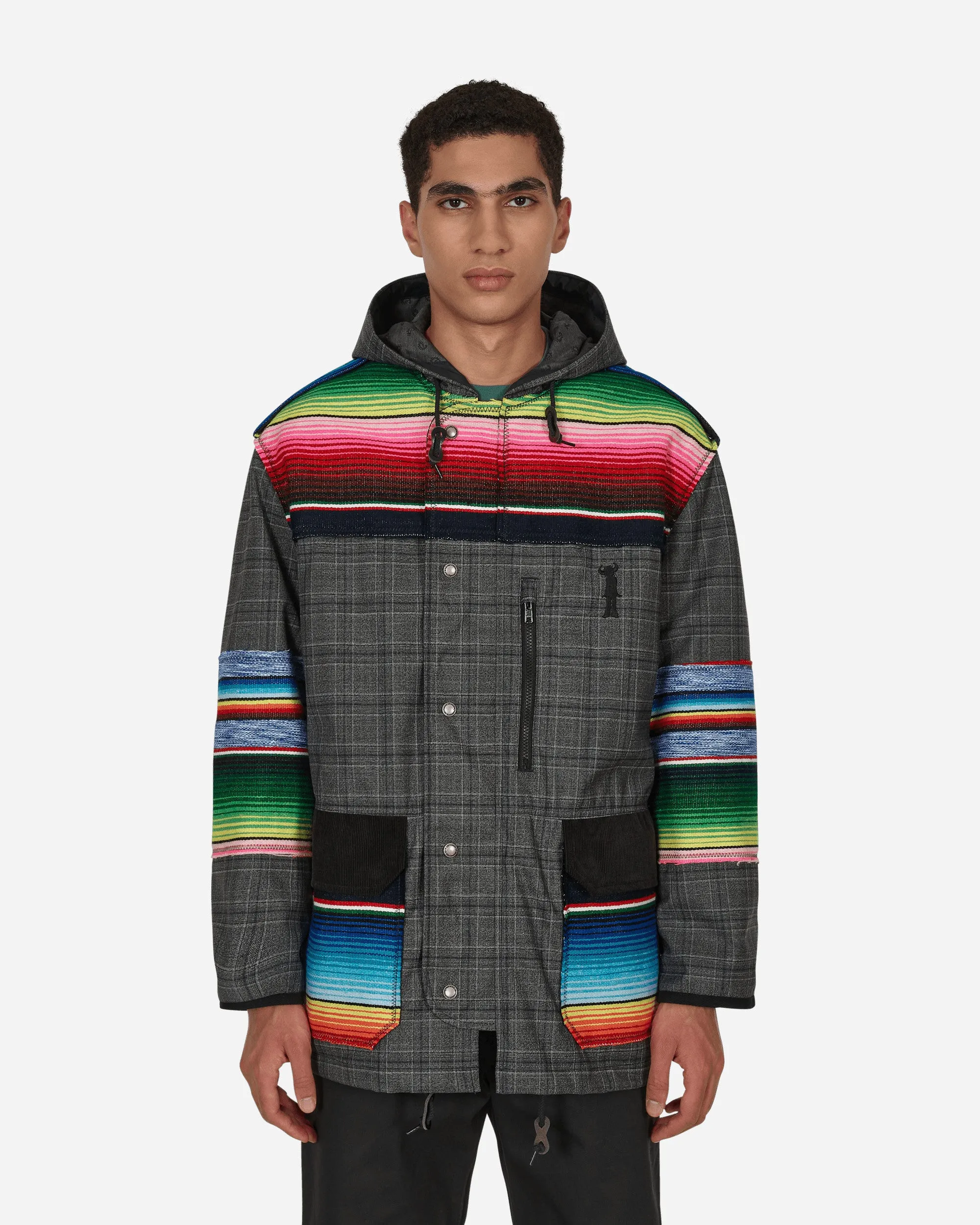 Jay Kay Striped Check Jacket Grey
