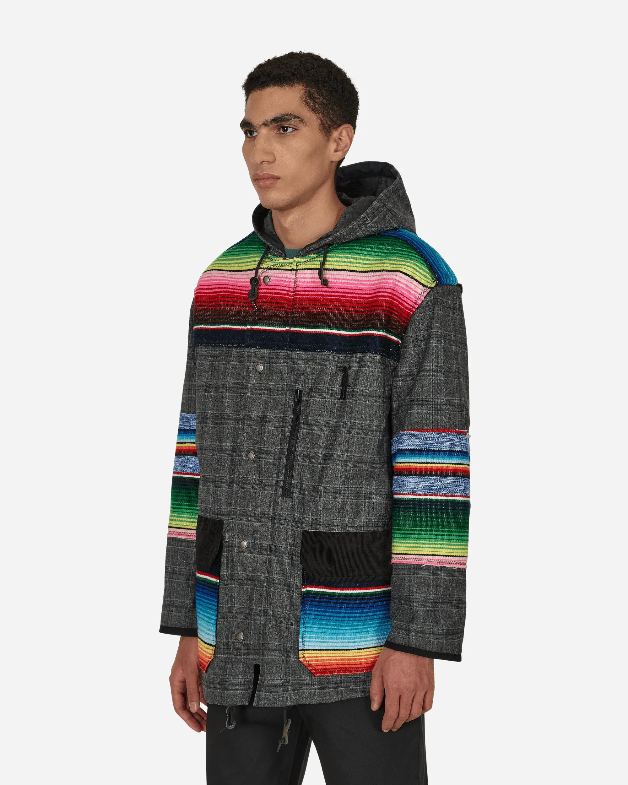 Jay Kay Striped Check Jacket Grey