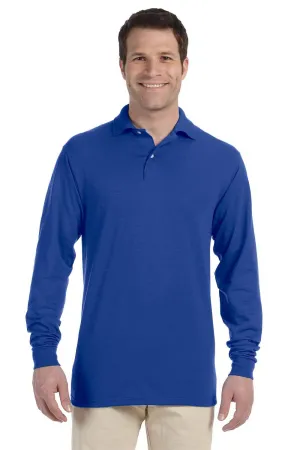 Jerzees Mens SpotShield Stain Resistant Long Sleeve Polo Shirt - Royal Blue