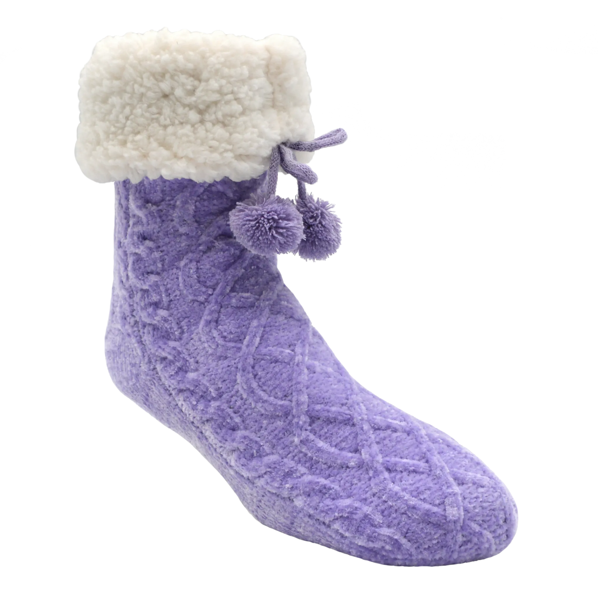 Lavender Chenille - Original Size Pudus Slipper Socks