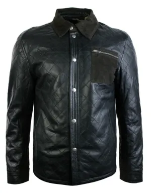 Leather Safari Quilted Jacket Suede