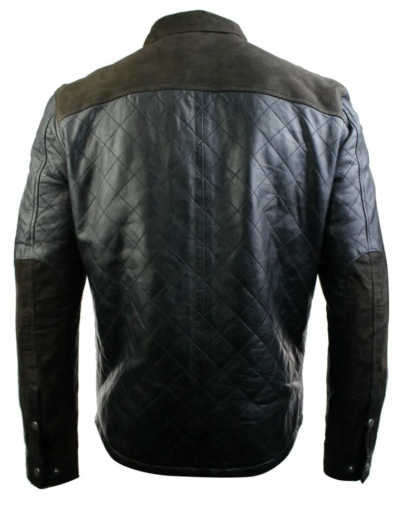 Leather Safari Quilted Jacket Suede