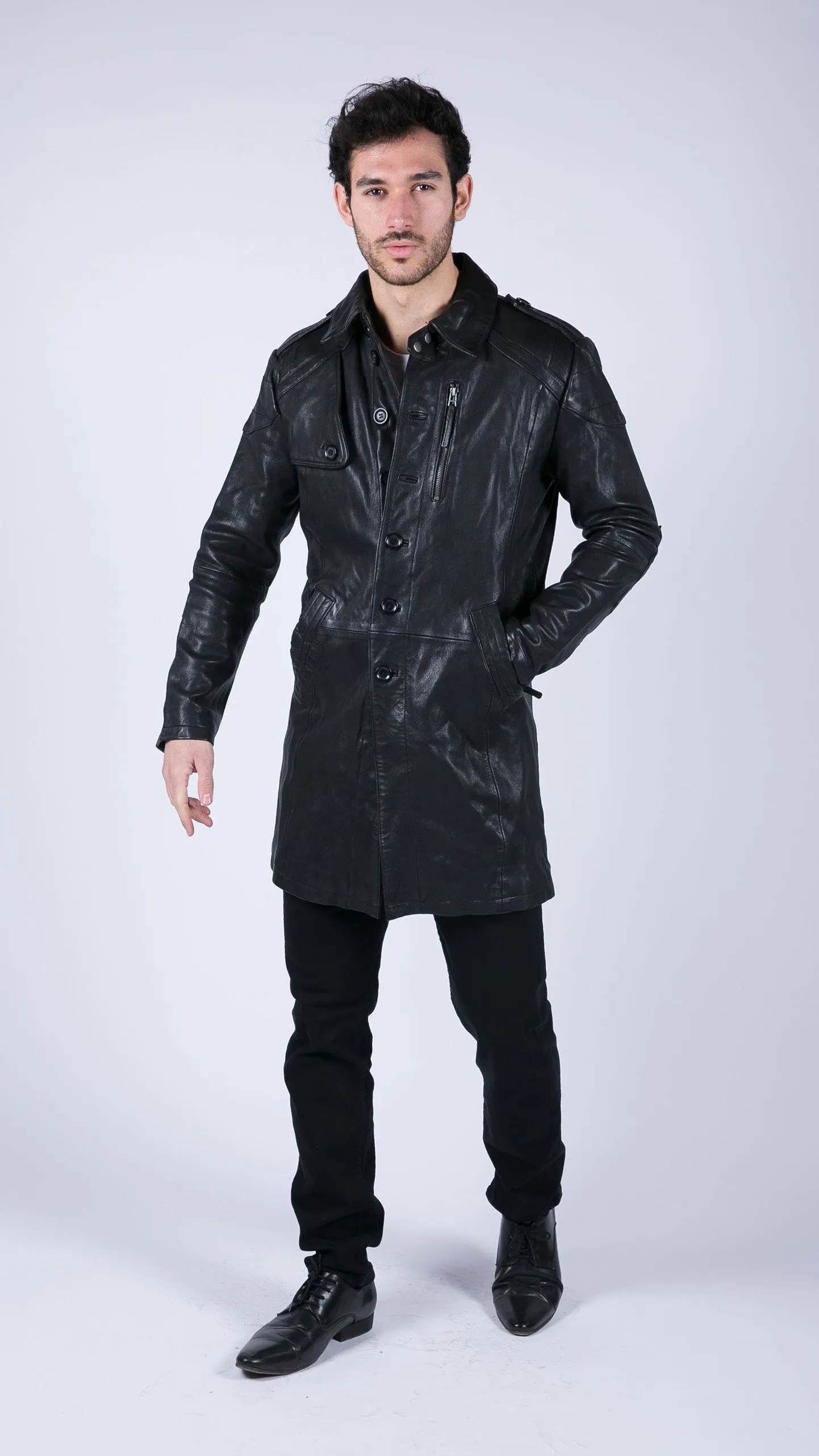 Leather Trench Coat Vintage