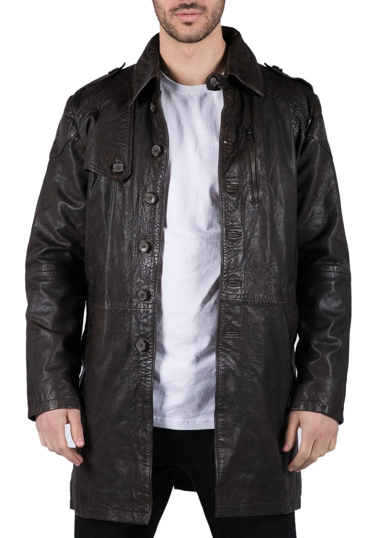 Leather Trench Coat Vintage