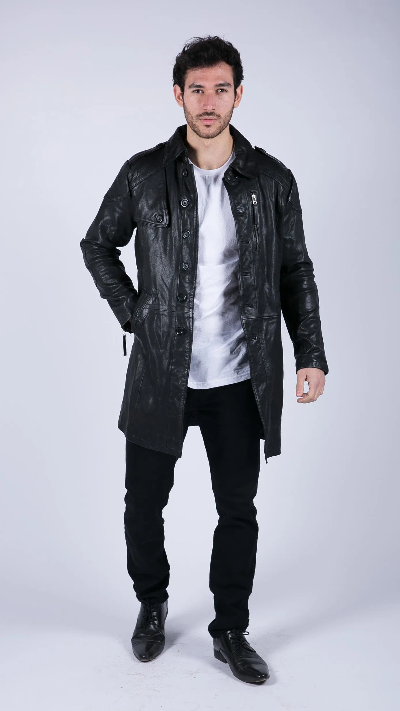 Leather Trench Coat Vintage
