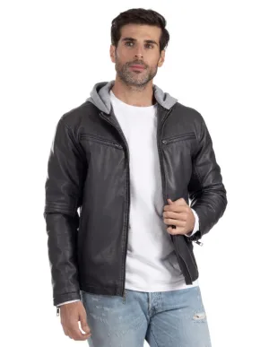 LEE Mens Classic Dean Jacket With Hoodie