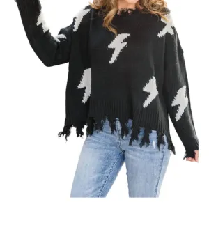 Light Up The Room Sweater In Black