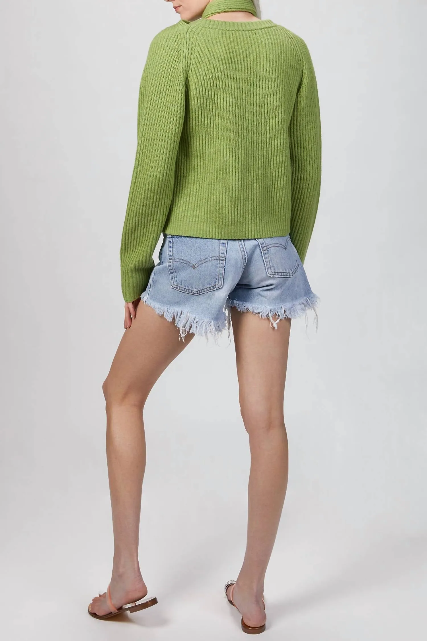 Loop Chunky Knit Sweater In Sage