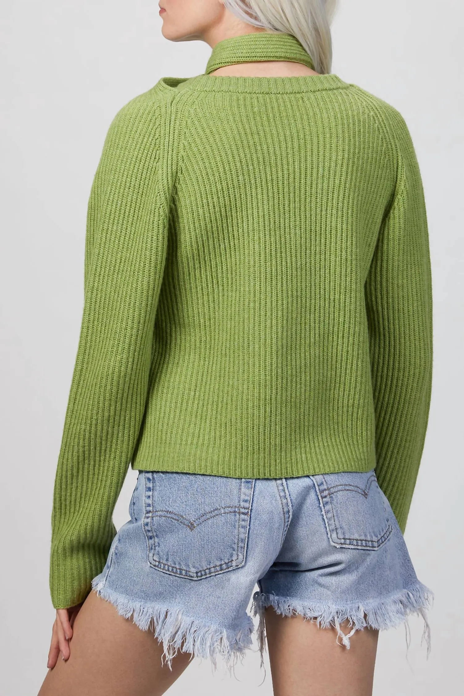 Loop Chunky Knit Sweater In Sage