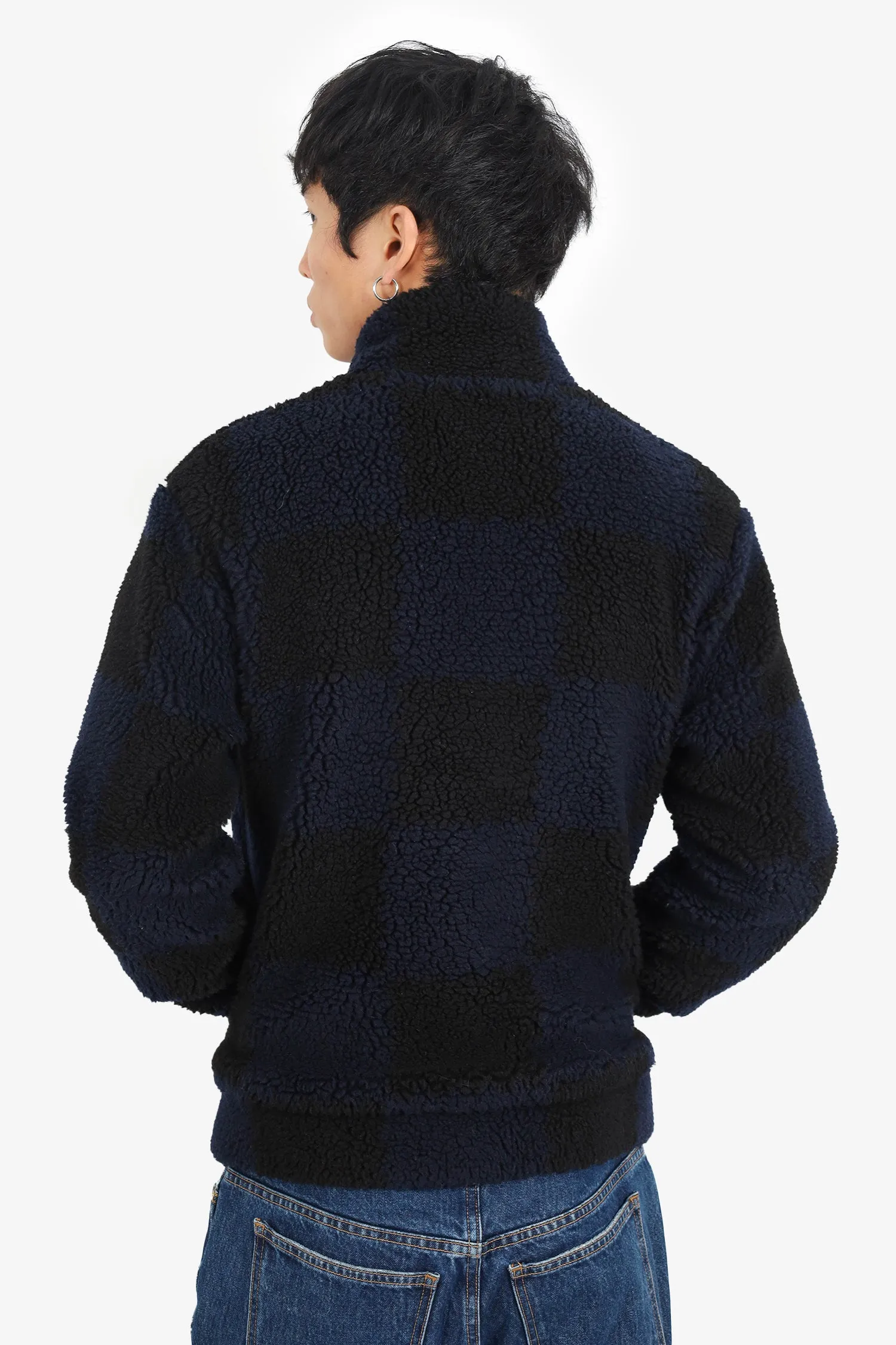 Louis Vuitton x Nigo Black/Navy LV² Damier Fleece Jacket Size XS Mens