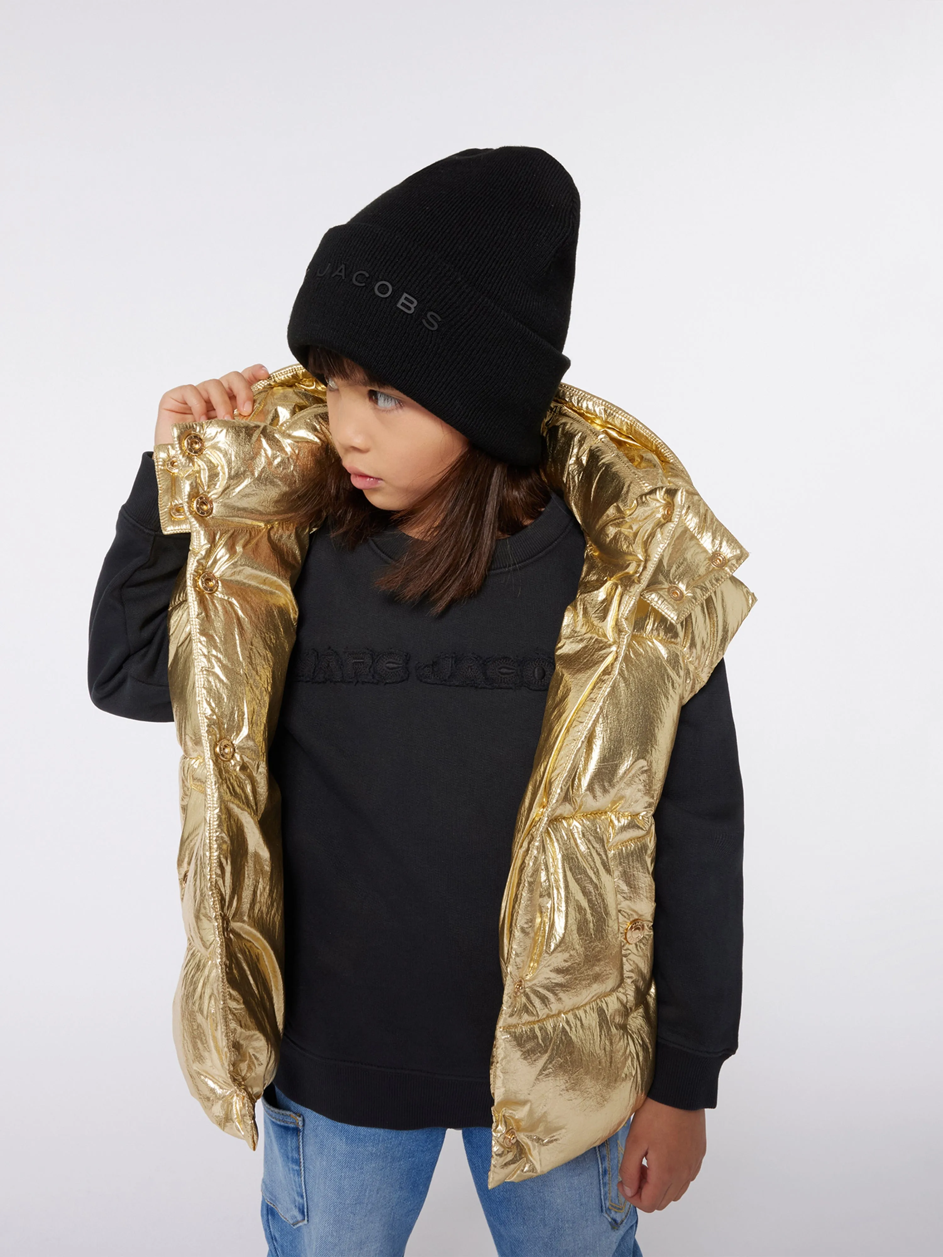 MARC JACOBS Girls Padded Gilet in Gold
