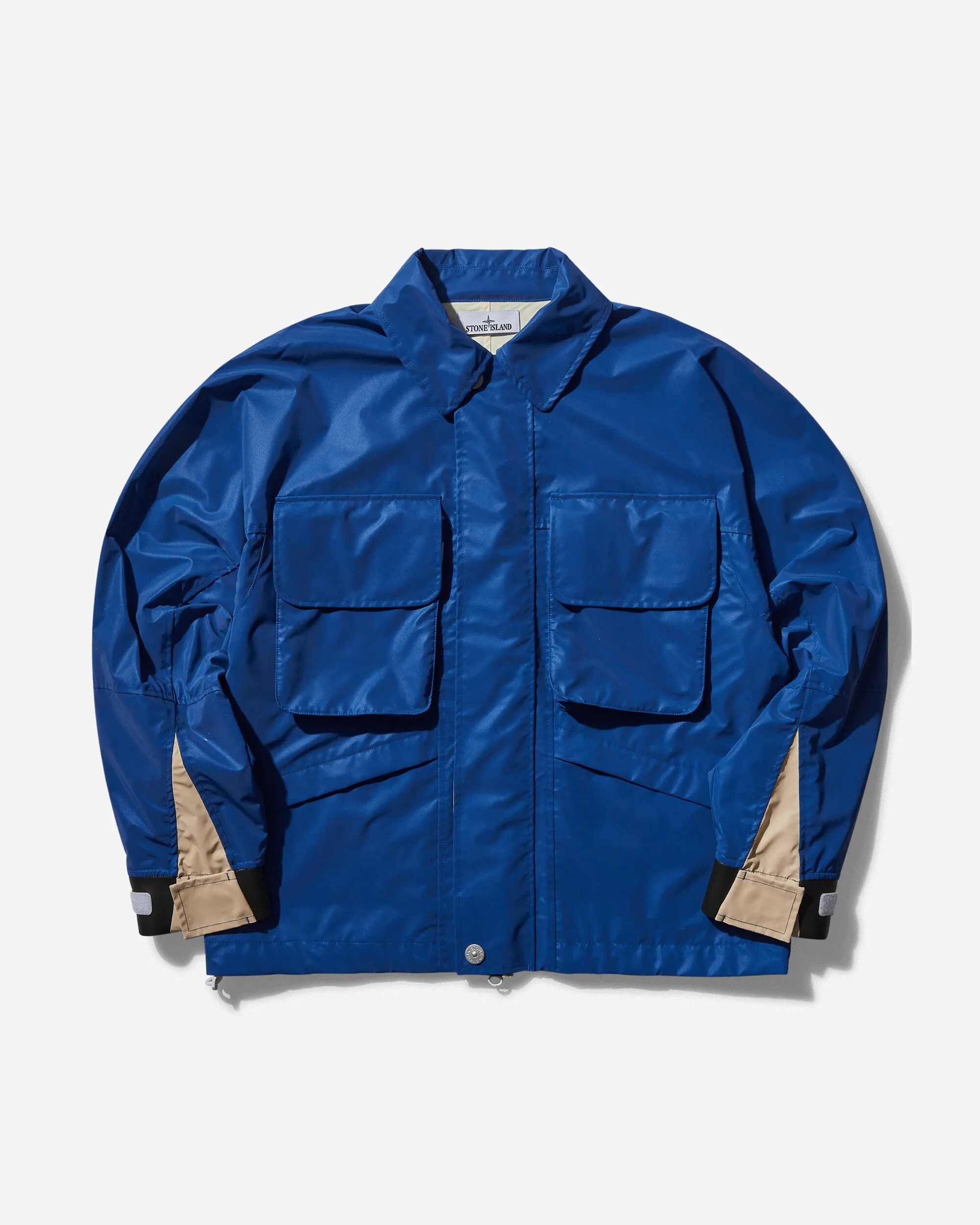 Marina Nylon Canvas Plated Reflective Jacket Bright Blue