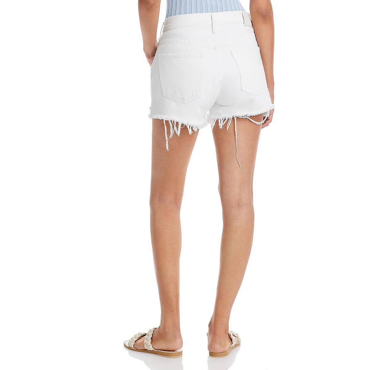 Marlow Womens Denim Frayed Hem Casual Shorts