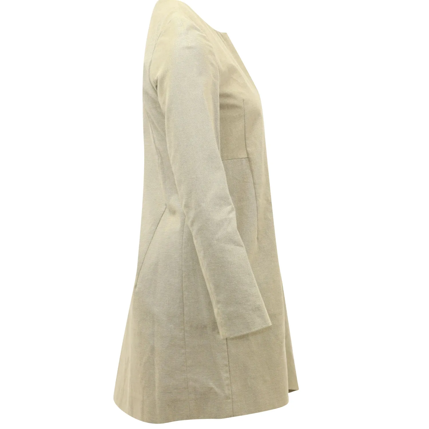 Marni Long Coat in Beige Cotton