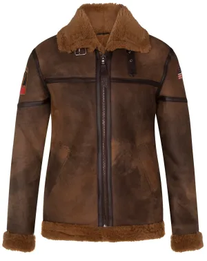 Mens Antique B3 Sheepskin Flying Jacket-Alameda
