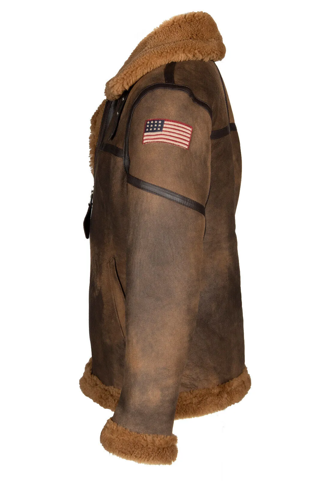 Mens Antique B3 Sheepskin Flying Jacket-Alameda