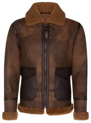 Mens Antique B3 Sheepskin Jacket-Aviles