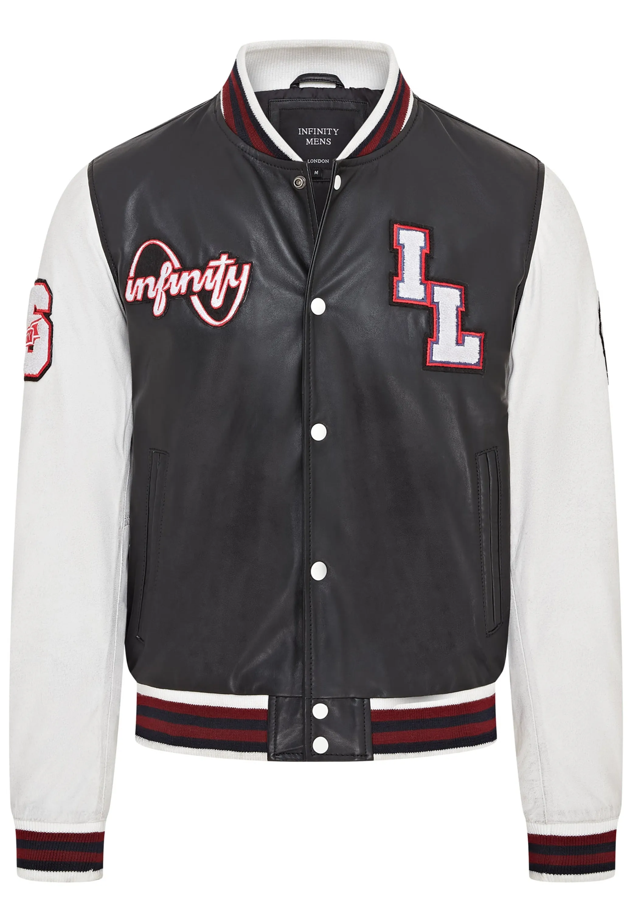 Mens Baseball Leather Letterman Bomber Jacket - Ashwood