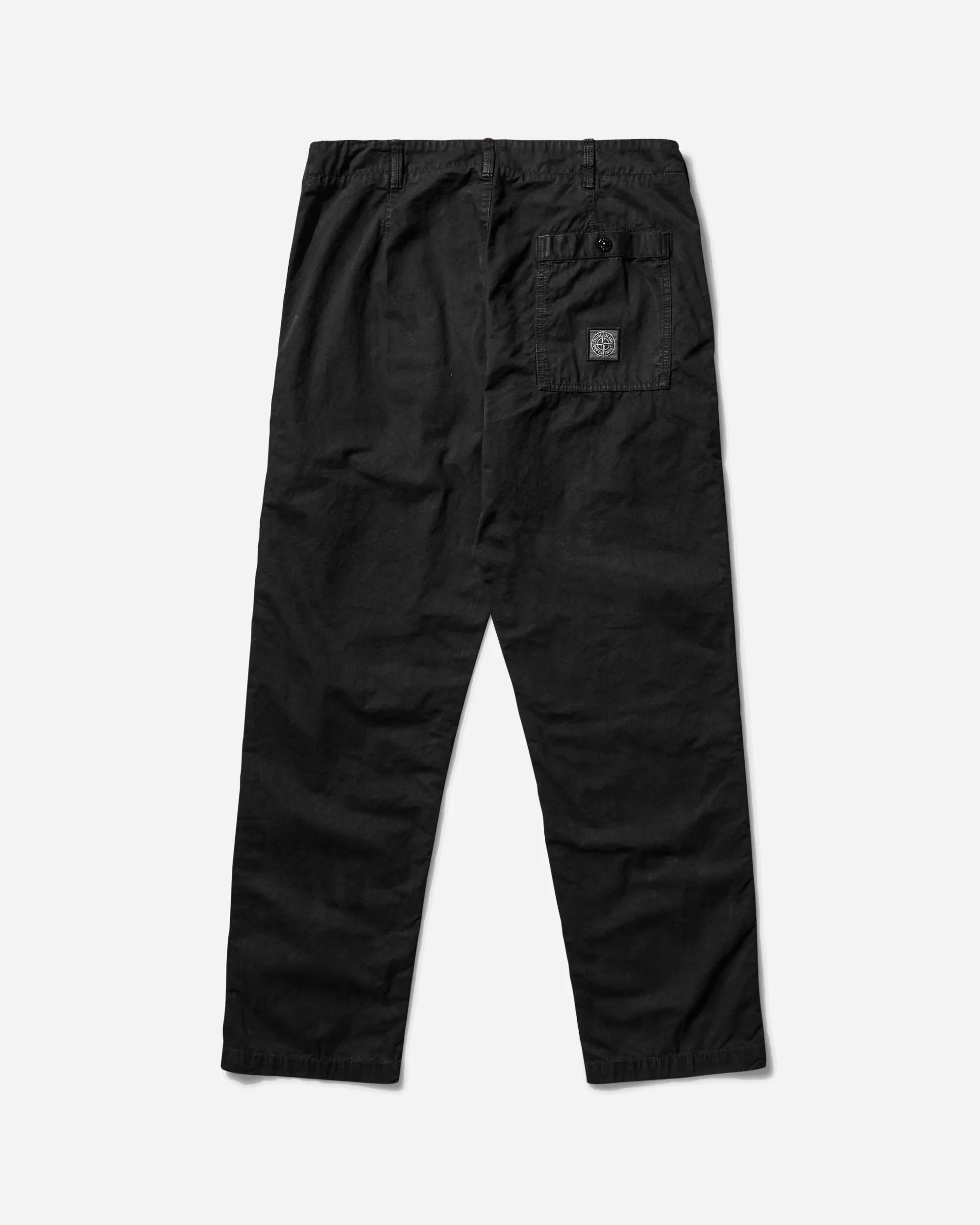 Men's Brushed Organic Cotton Canvas Trousers Black
