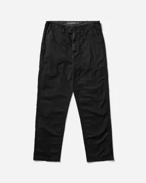 Men's Brushed Organic Cotton Canvas Trousers Black